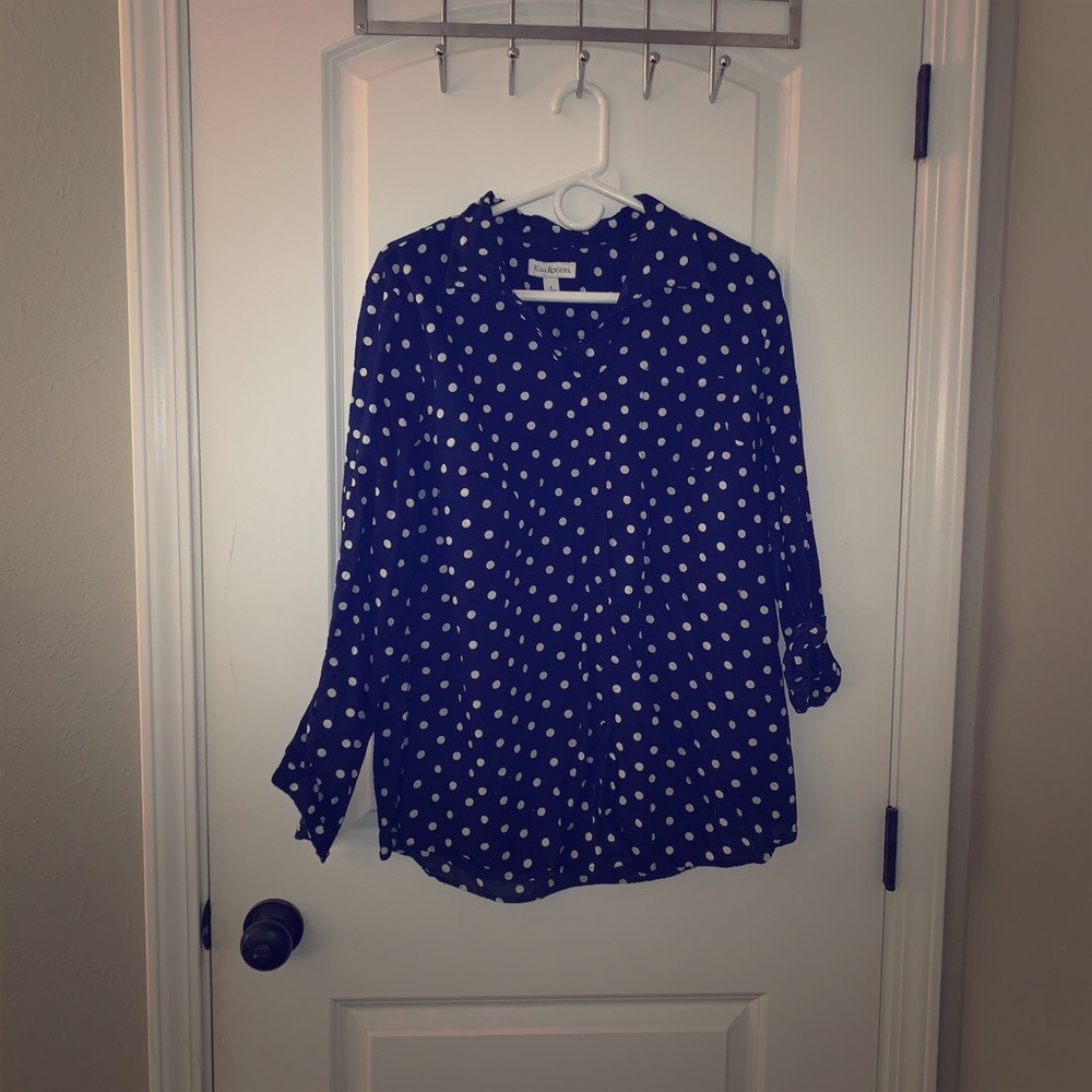 Kim Rogers Polka Dot Button Up